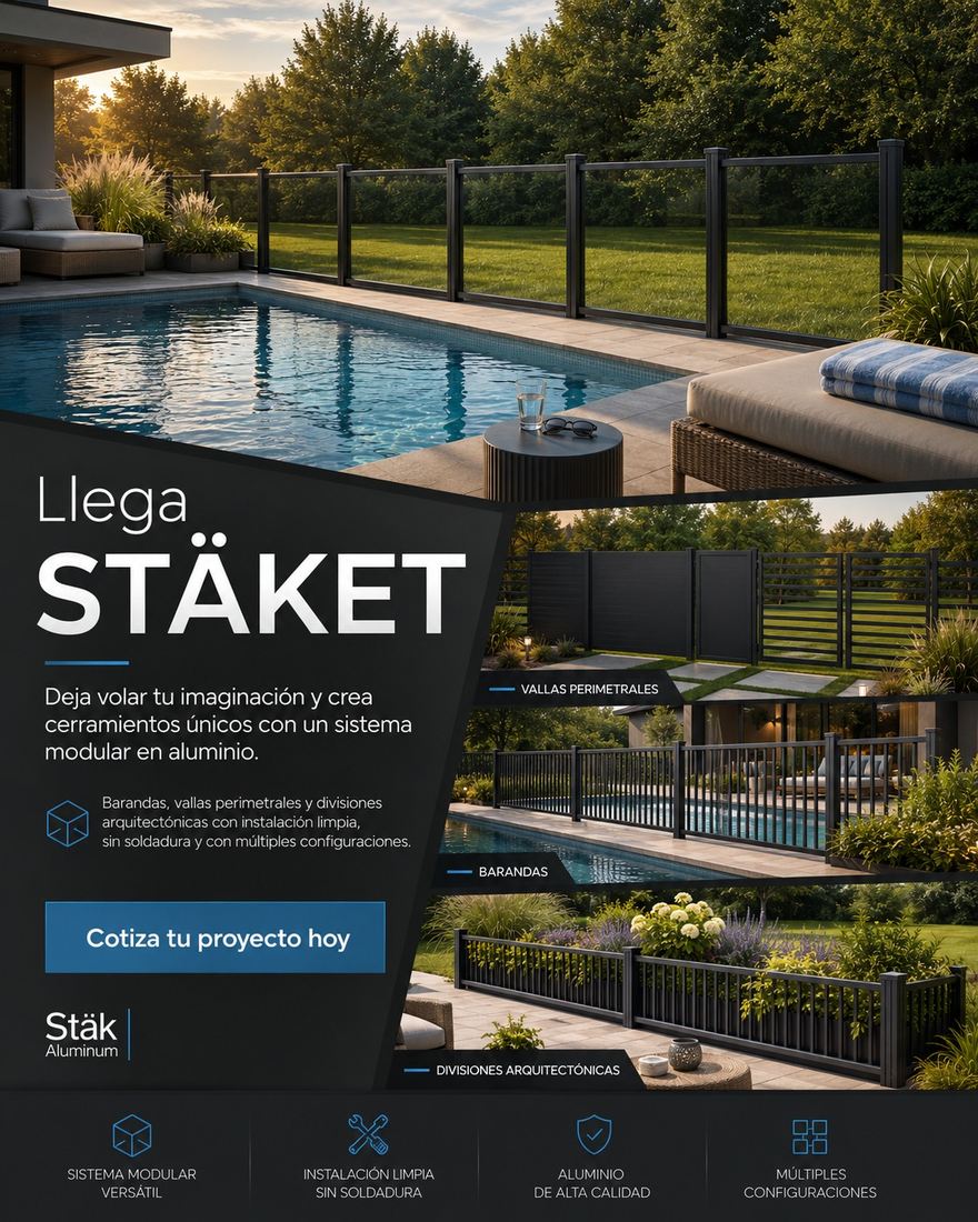 Llega Stäket: sistema modular de cerramiento en aluminio